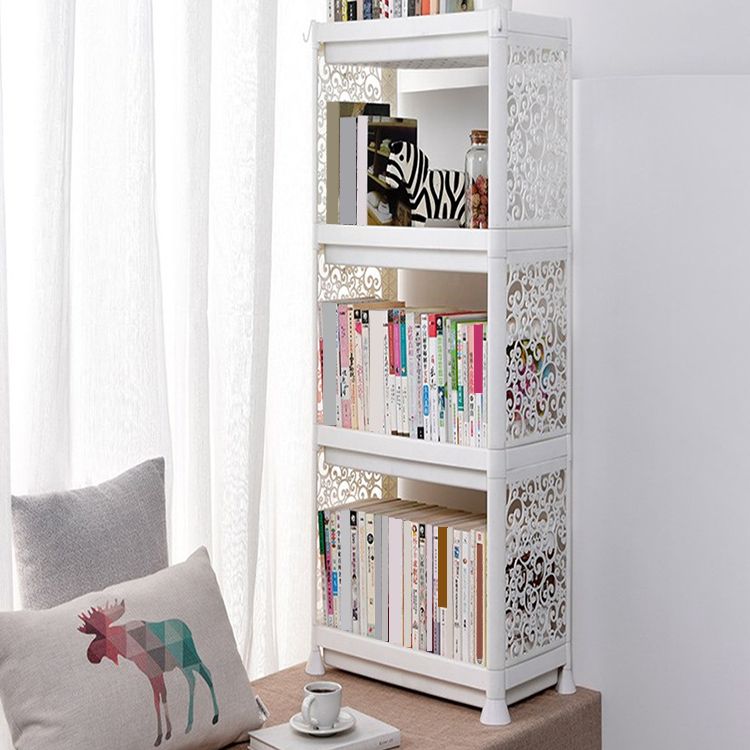 Contemporary Plastic Bookshelf Open Back Bookcase for Living Room