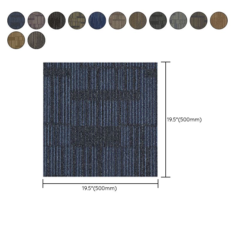 Gray Tone Level Loop Carpet Tile Geometric Self Adhesive Indoor Office Carpet Tiles