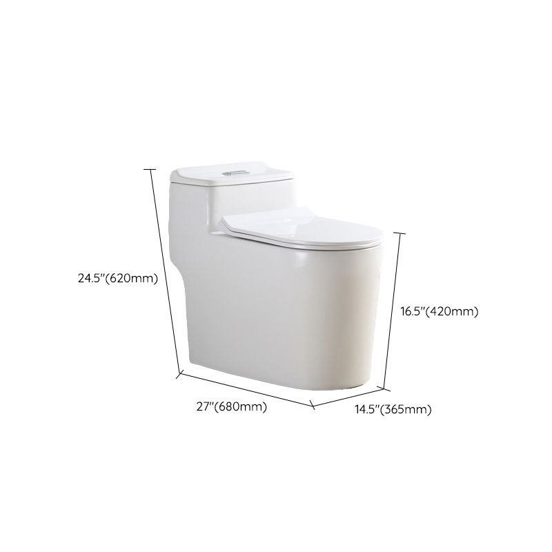 Traditional One Piece Toilet Bowl Floor Mount White Urine Toilet for Bathroom