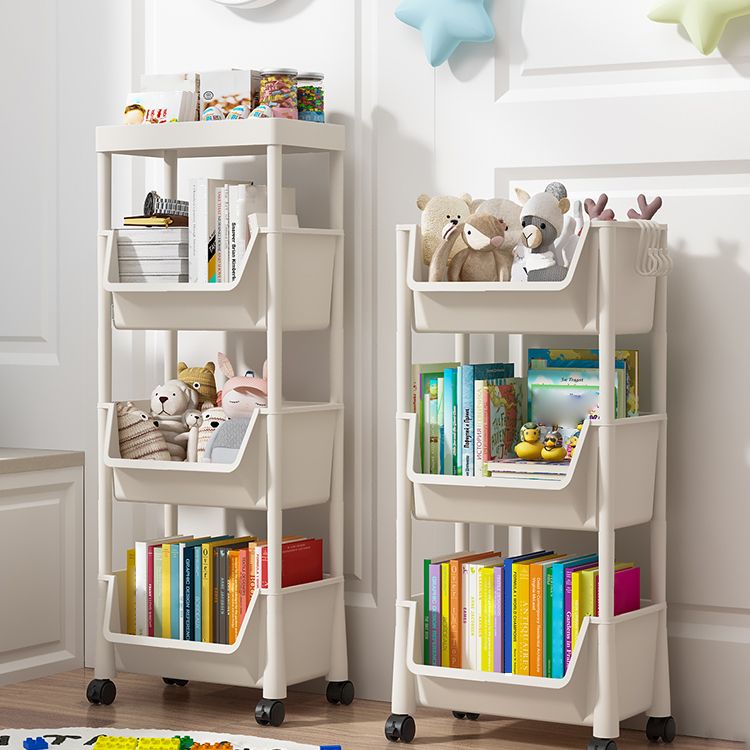 Contemporary Plastic Book Shelf Freestanding Standard Kids Bookcase