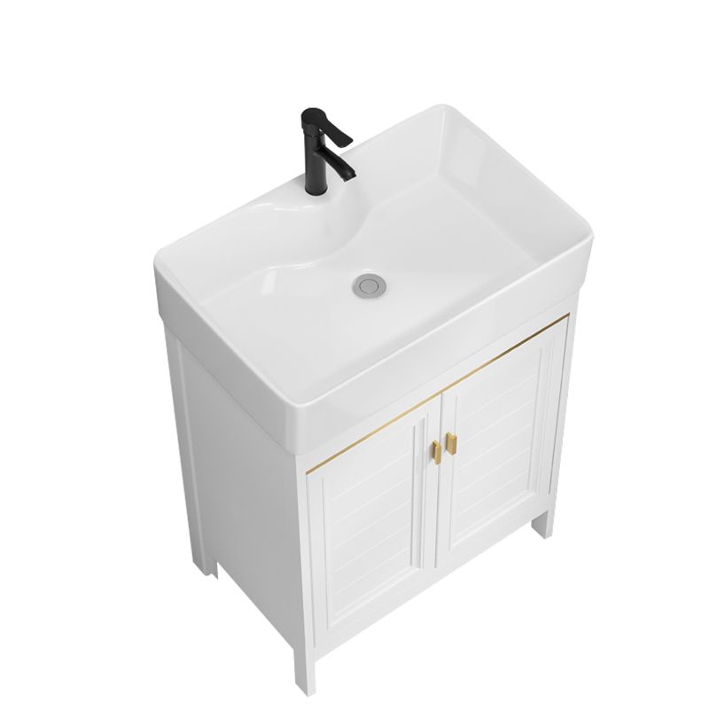 Freestanding Bathroom Vanity Metal Bathroom Sink Vanity with Sink Included