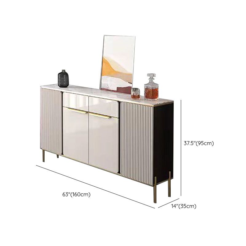 Modernism Sideboard 2 Drawers Server Cabinet with Storage for Dining Room