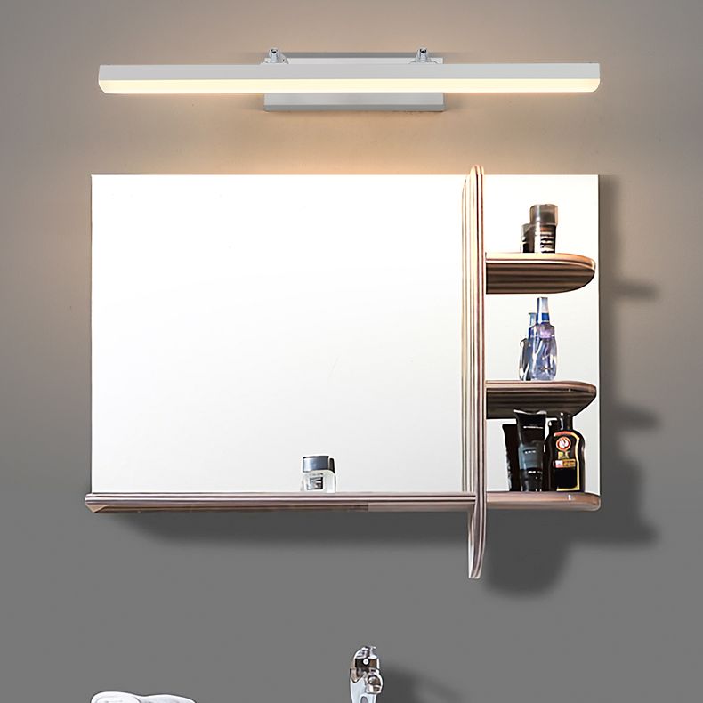 Modern Minimalist Style Linear Wall Mounted Vanity Lights Metal 1 Light Vanity Lighting Ideas for Bathroom