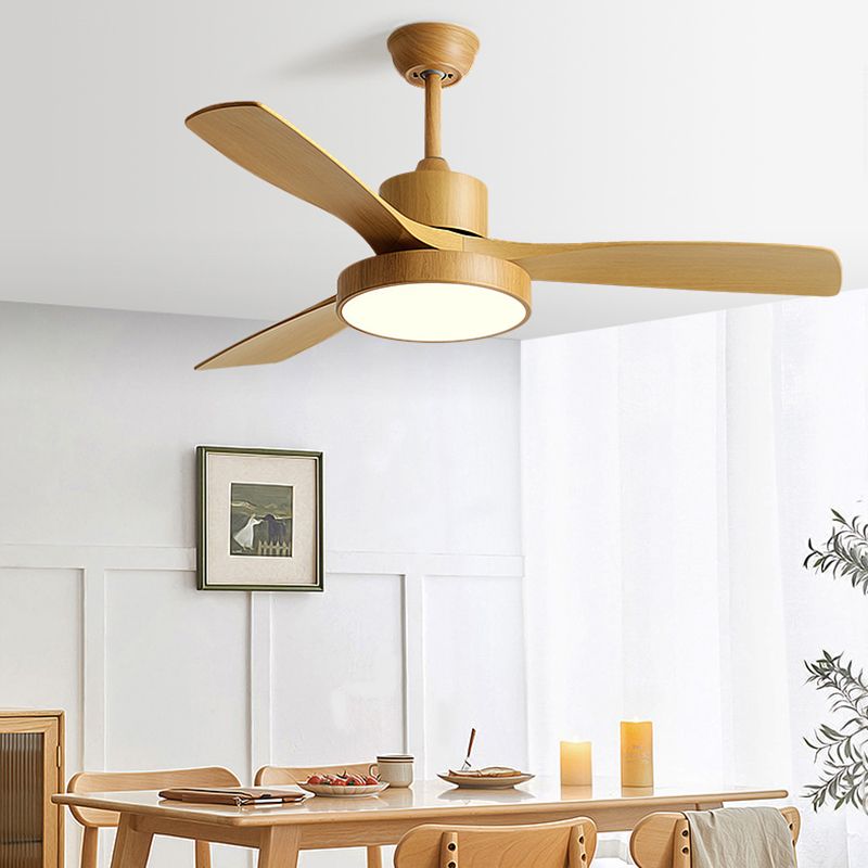 Modernist LED Ceiling Fan 3-Blade 52" Fan Lighting for Living Room