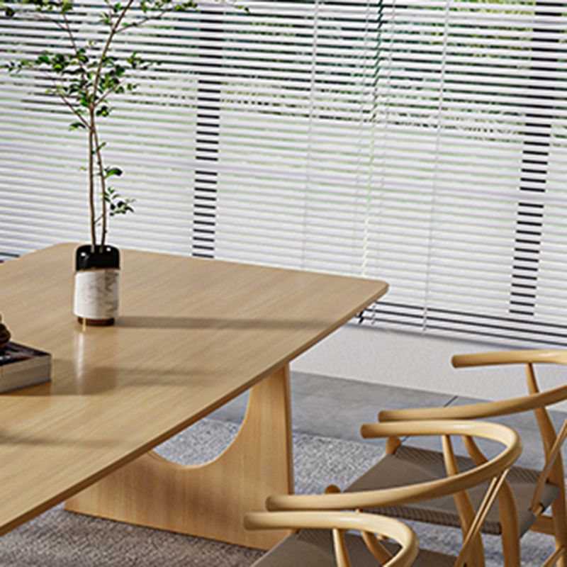 Rectangular Shaped Office Conference Table Wooden Task Desk in Natural