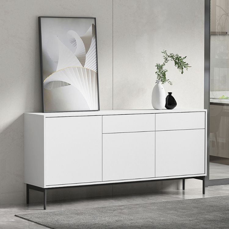 Modern Rectangle Storage Cabinet Sideboard Wooden Sideboard with Drawers and Doors