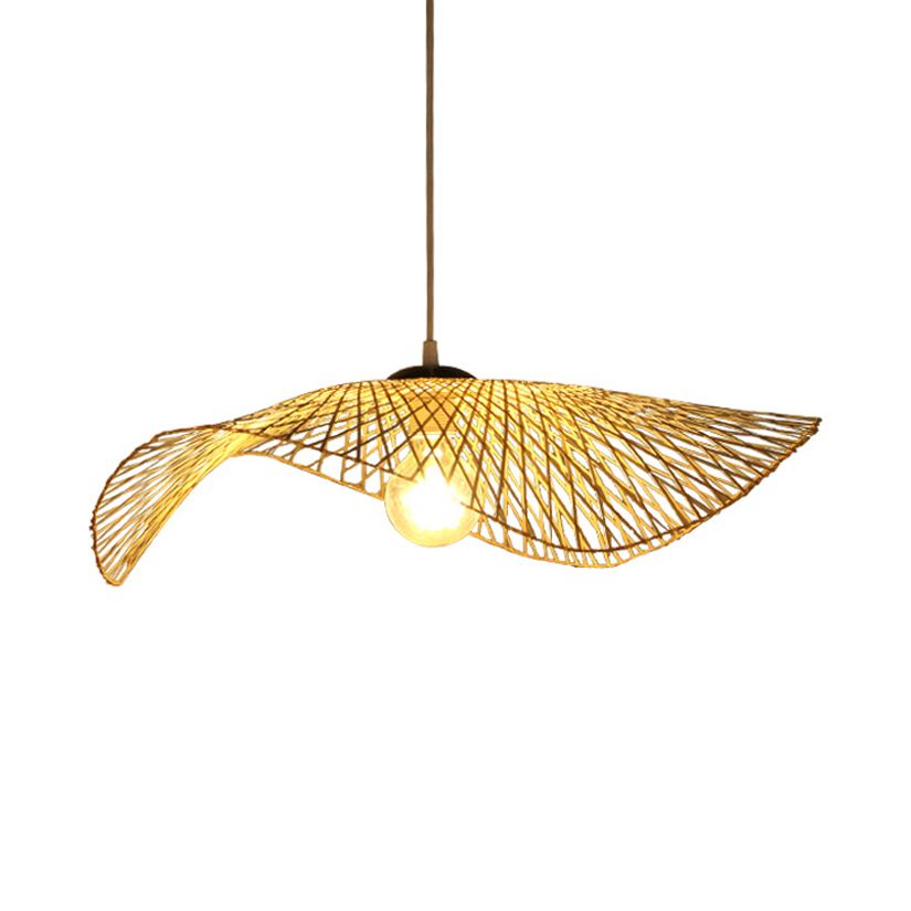 Swirl Swirl Swirl Pendants Roard 14 "/ 18" de large 1 Restaurant de l'ampoule Hanging Lights en beige