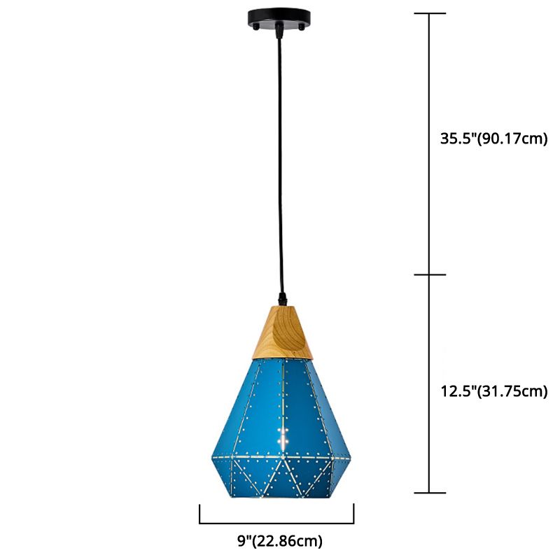 Diamond Comedor Drop Colgante Estilo moderno 1 Luz de techo colgante de luz