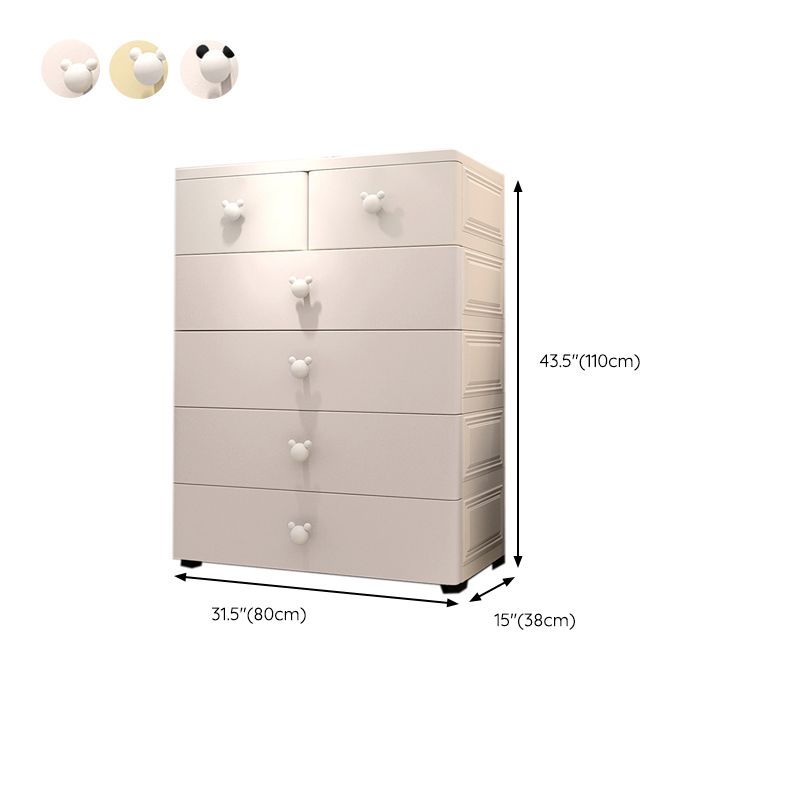 Modern Kids Dressers Plastic Kids Furniture with Drawers for Bedroom