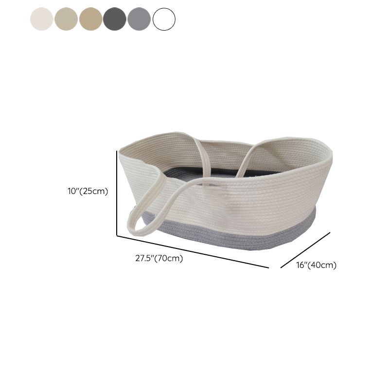 Portable Crib Cradle Foldable Oval Moses Basket for Newborn and Baby