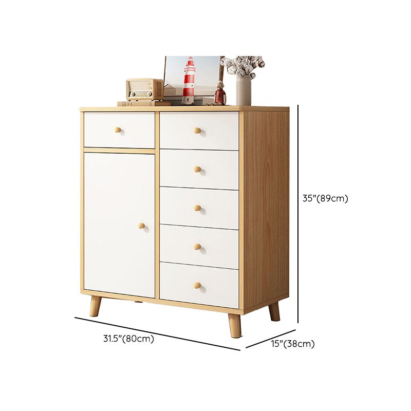 Scandinavian Kids Furniture Wood Kids Dresser Set with Drawers for Bathroom