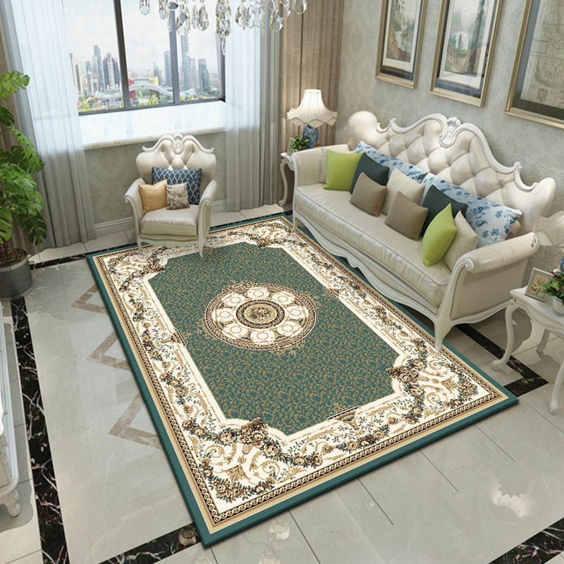 Splendor Traditional Rug Multi-Color Floral Carpet Non-Slip Washable Stain Resistant Rug for Living Room