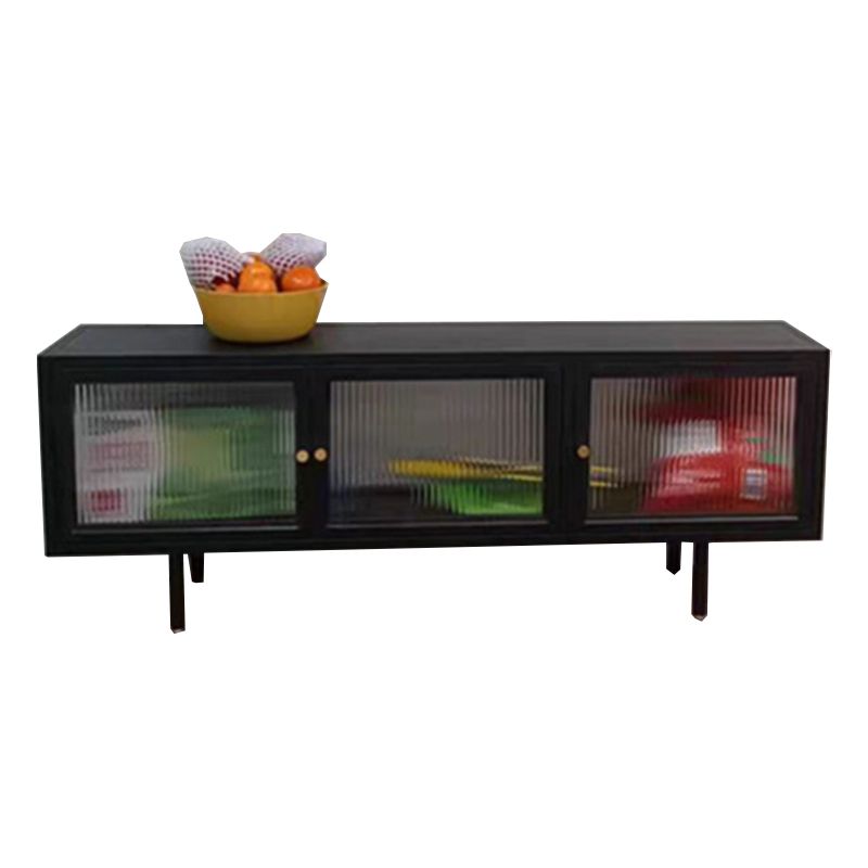 Industrial Metal TV Stand Enclosed Storagee TV Stand Console with Doors