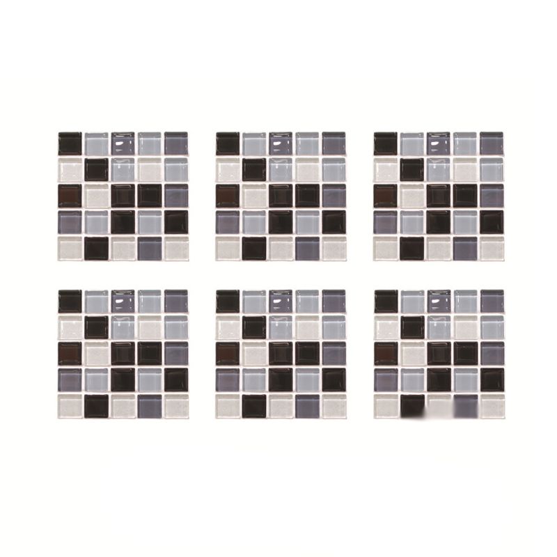 Self Adhesive Mosaics Wallpapers Black and White Modern Style Wall Decor for Kitchen