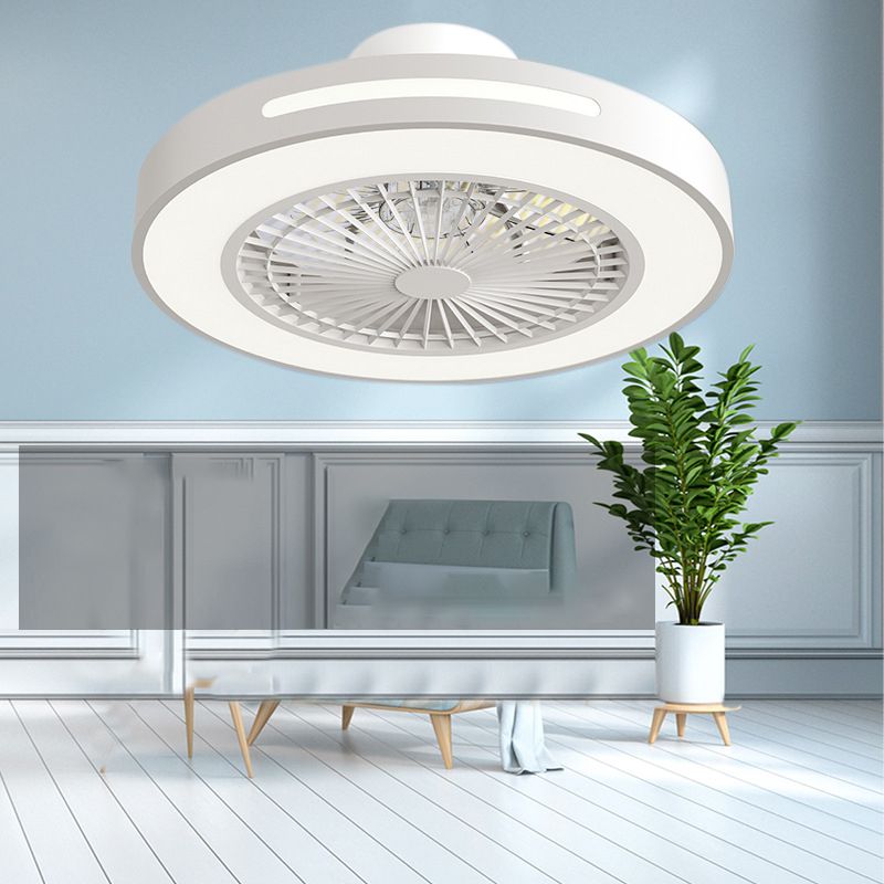 Contemporary Round LED Fan Light Simplicity Flush Mount Ceiling Light for Living Room