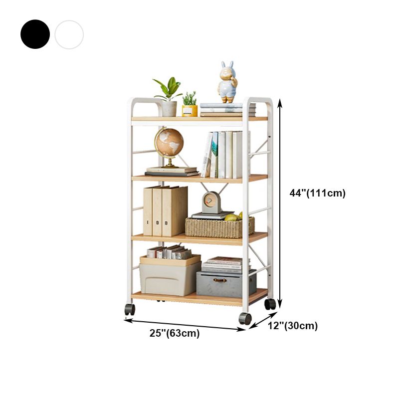 Contemporary Style Bookcase Vertical Open Back Bookshelf for Home Office