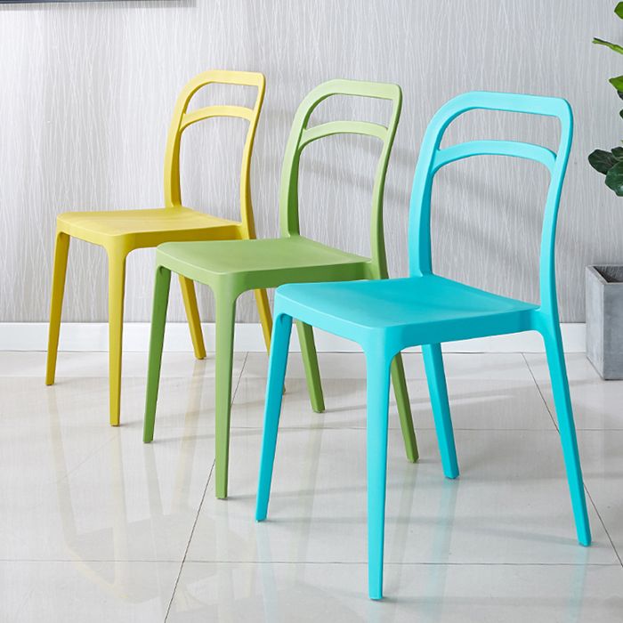 Contemporary Style Open Back Plastic Dining Side Chair for Home Use