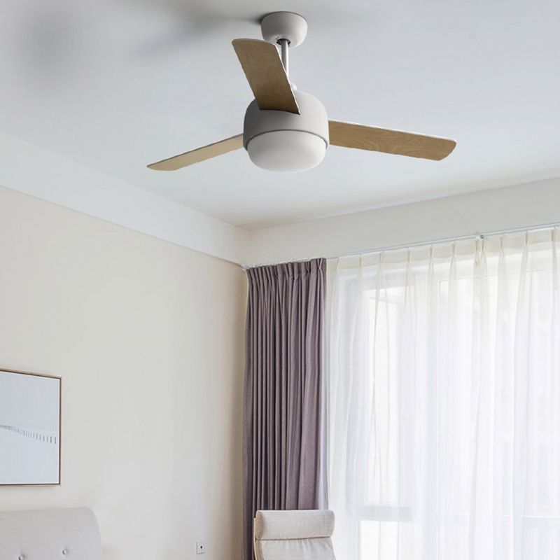 Fan Shape Metal Ceiling Fan Modern Style 1-Light Ceiling Fans Fixtures