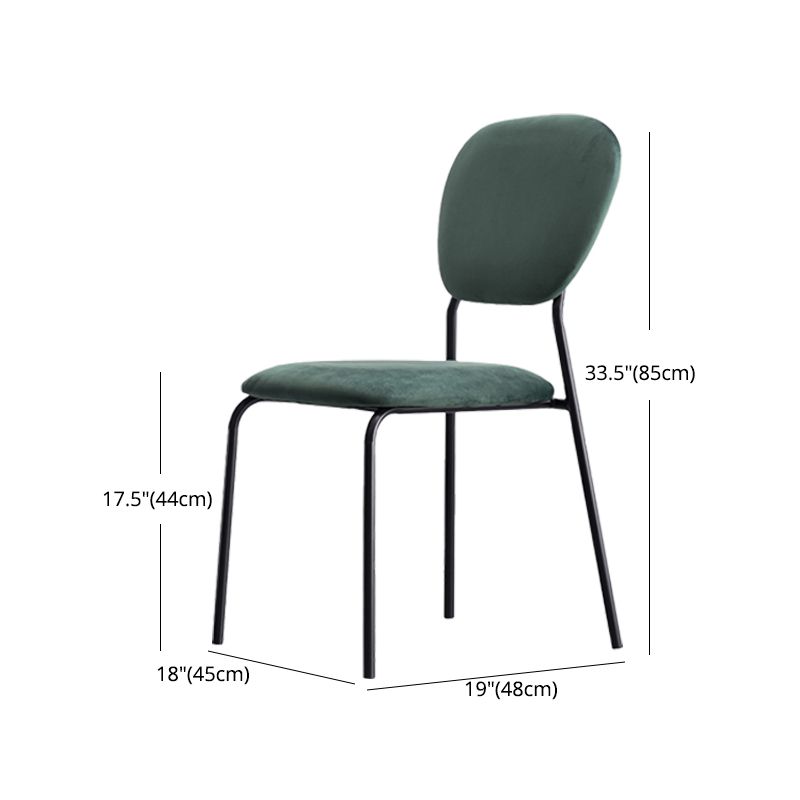 Armless Dining Chairs Industrial Side Chairs for Dining Room