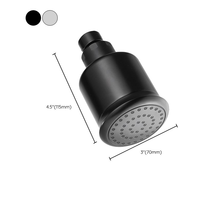 Round Stainless Steel Showerhead in Silver Wall-Mount Showerhead