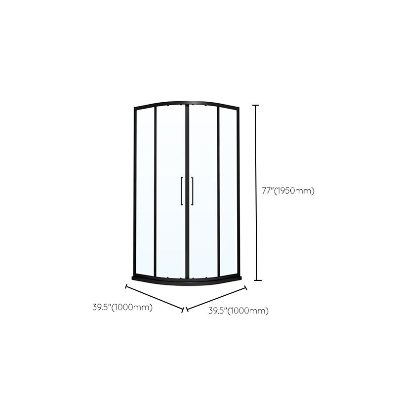 Linear Sliding Shower Enclosure Metal Semi-Frameless Shower Enclosure