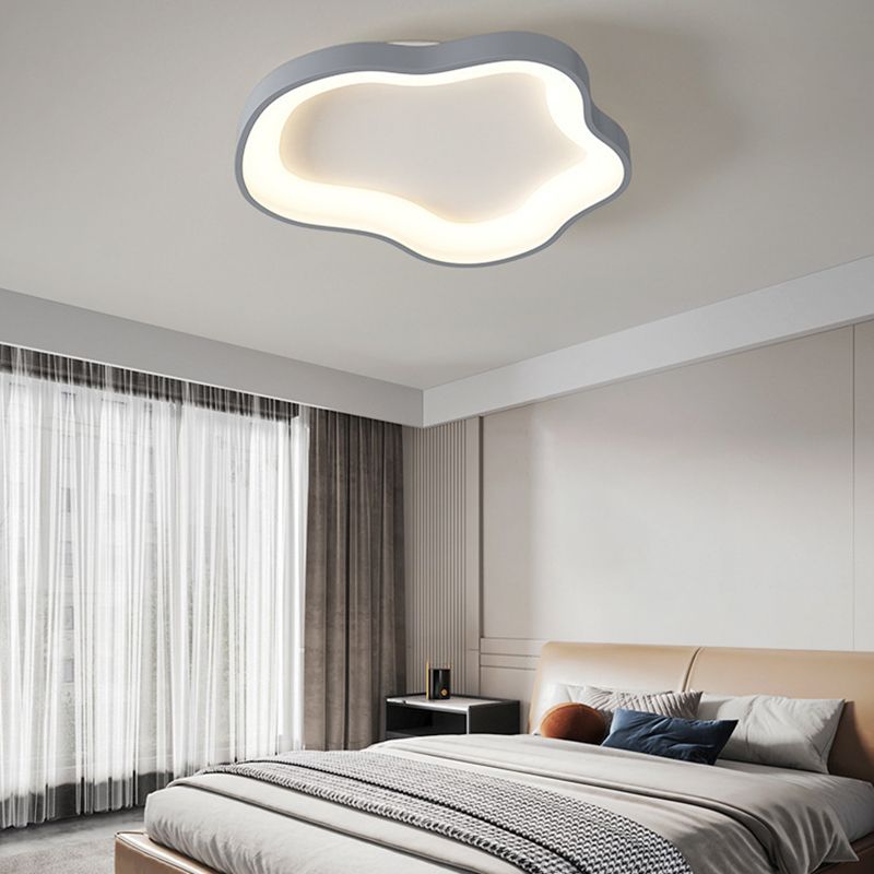 White/Gray LED Ceiling Light Modernism Flush Mount Lighting for Bedroom