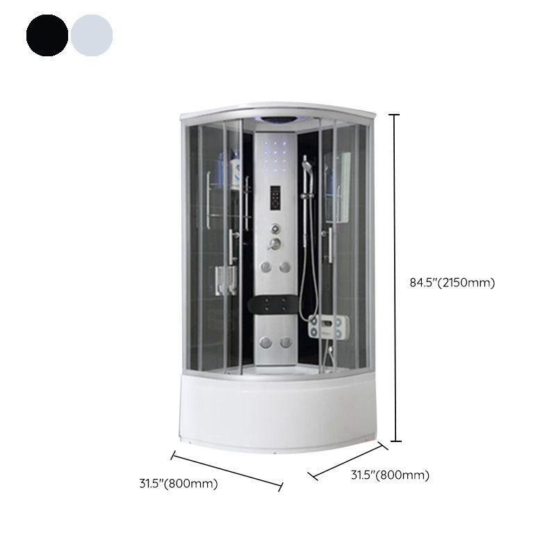 Curved Sliding Shower Enclosure Framed Tempered Glass Shower Enclosure