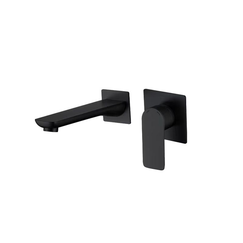 Contemporary Style Faucets Wall Mounted Bathroom Faucet with Lever Handles