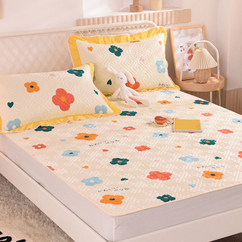 Quilted Bed Sheet Cotton Cartoon Decoration Soft Breathable Bed Sheet Set