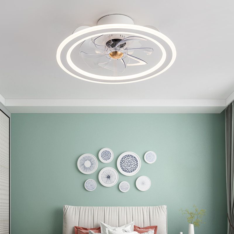 Metal Circular Ceiling Fan Light Simplicity LED Ceiling Mounted Light