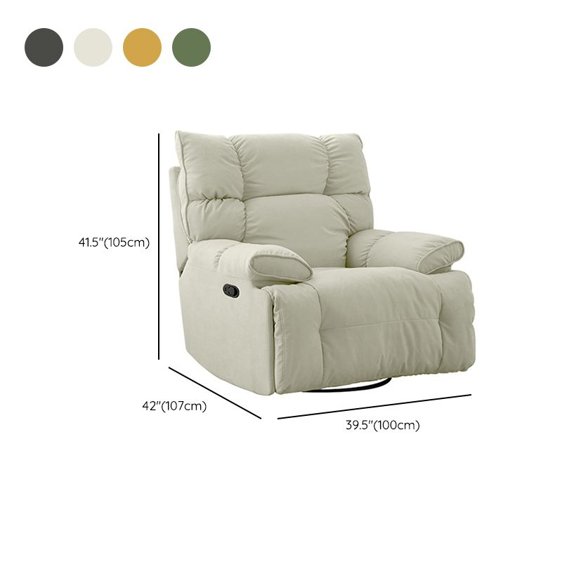 Contemporary Standard Recliner Microsuede Single Recliner Chair