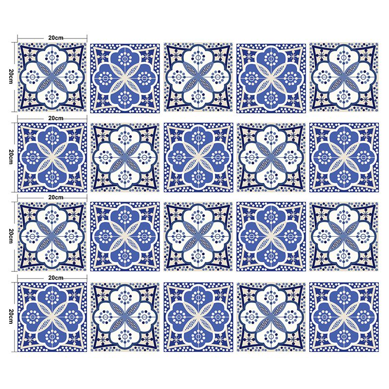 Blue Clover Wallpaper Panel Set Peel and Stick Boho Chic Dining Room Wall Decoration