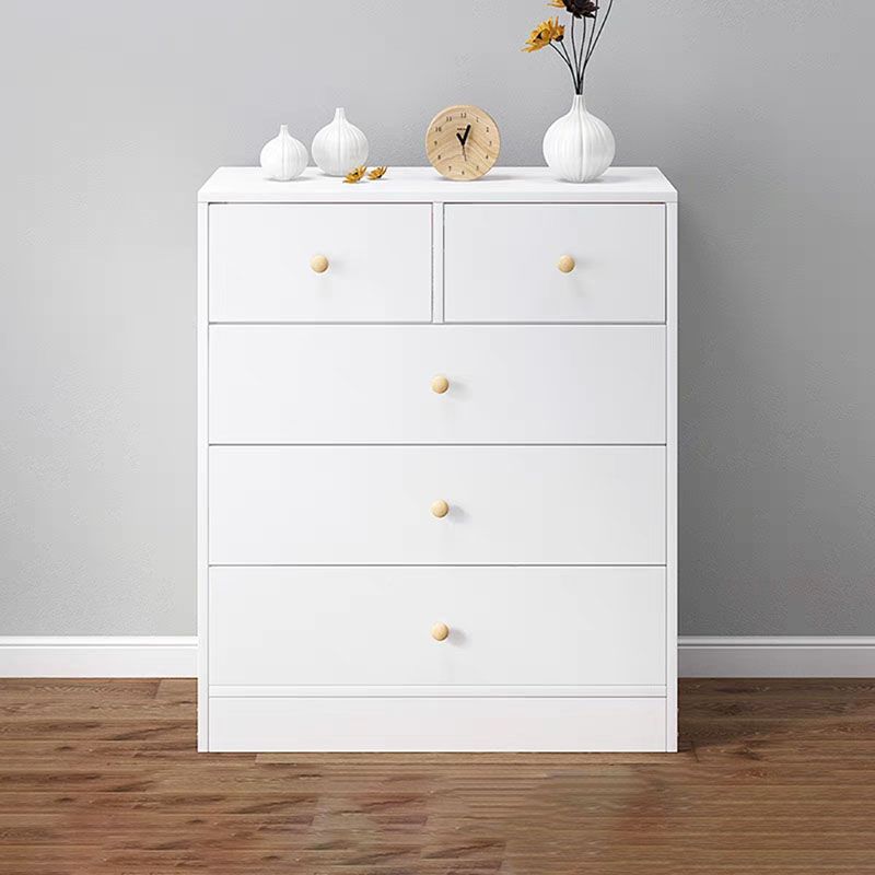 Contemporary Wood Vertical Dresser Bedroom Storage Chest with Drawer