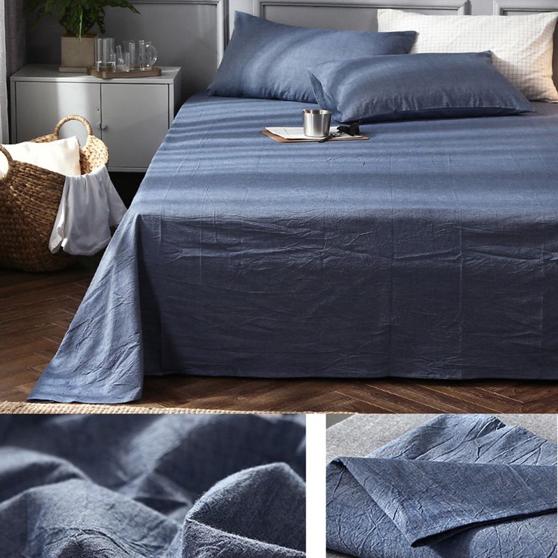 Single Piece Sheet Fade Resistant Queen Breathable Cotton Bed Sheet