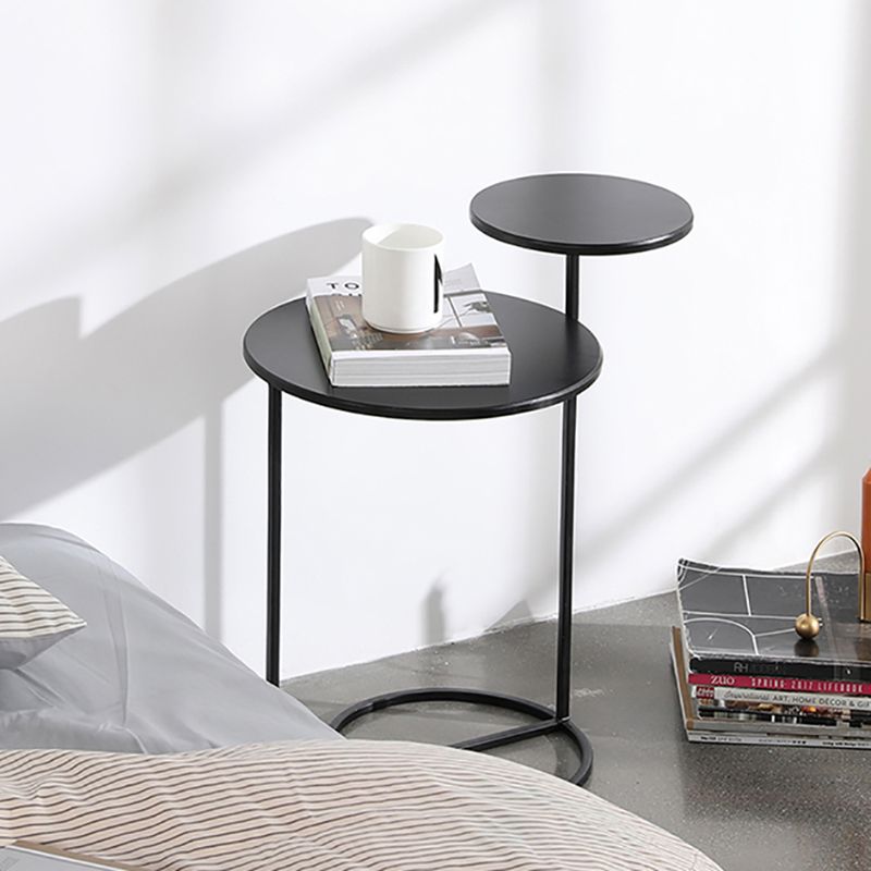 Modern Round Nightstand Metal Accent Table Nightstand for Bedroom