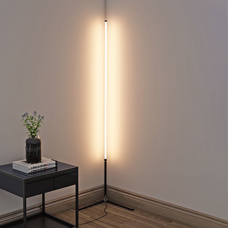 Contemporary Linear Shape Floor Lamp Metal 1-Light Floor Lamp