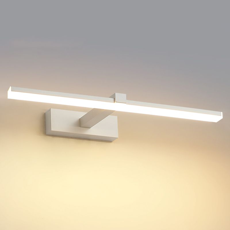 Linear Shape Modern Style Vanity Light Metal Single Light LED Mirror Light for Bathroom