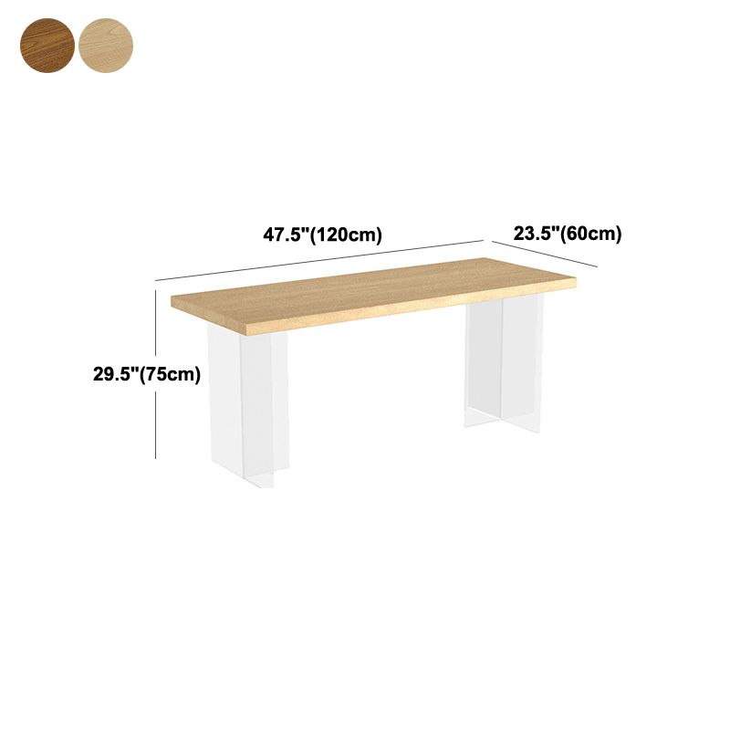 Rectangle Office Table Industrial Solid Wood Home Working Desk