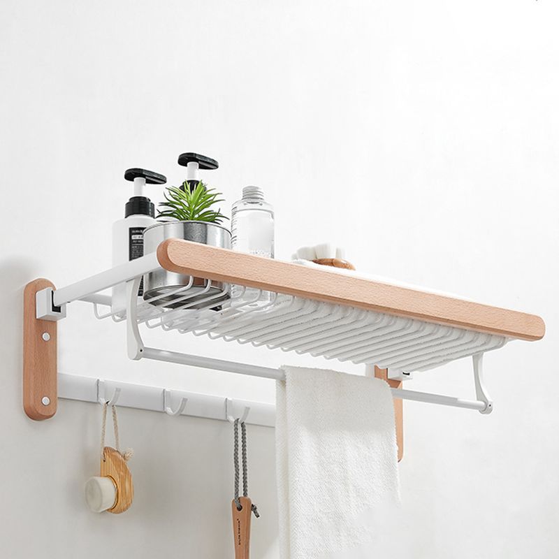 White Bathroom Set Solid Wood & Aluminum Bathroom Accessory as Individual or as a Set