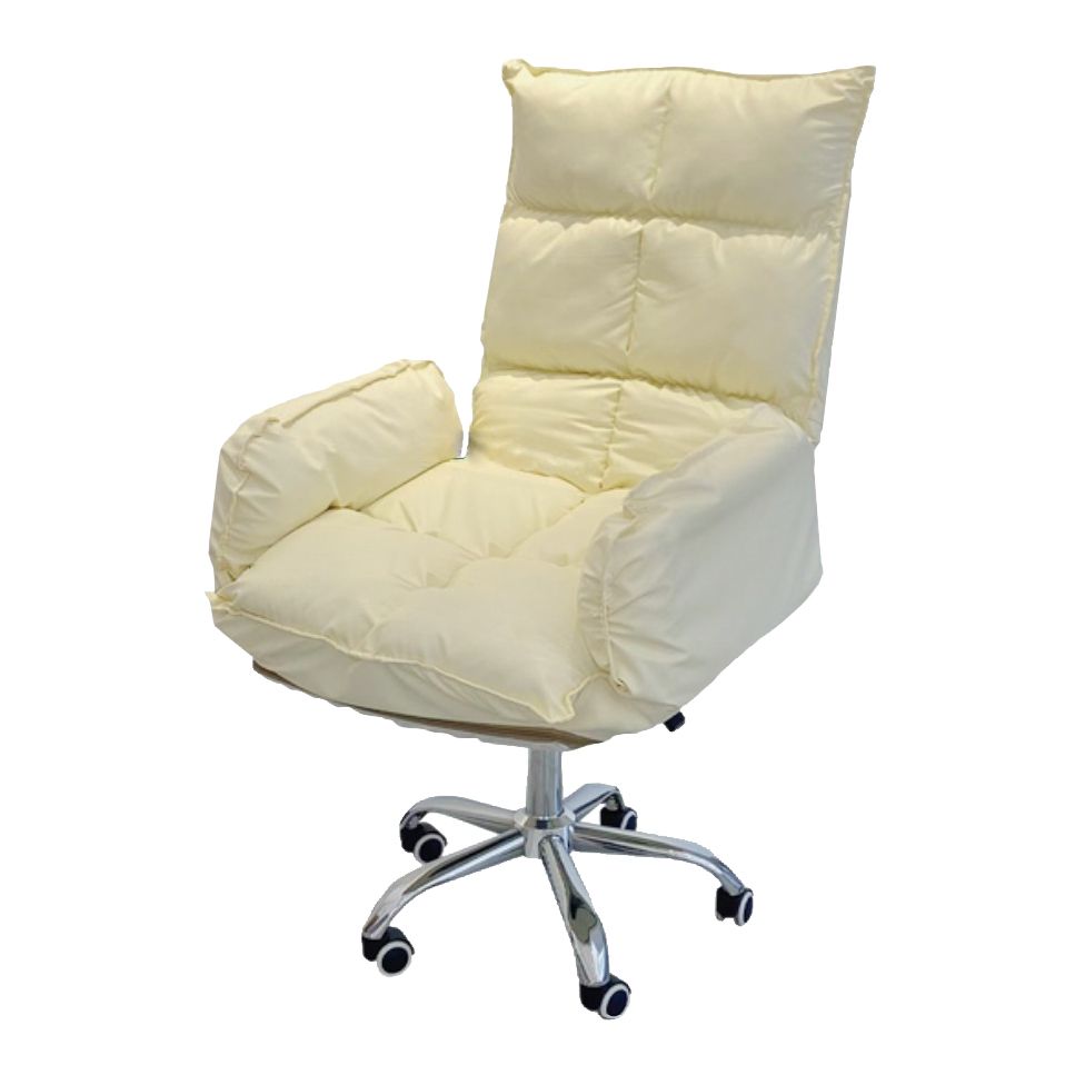 28" Wide Contemporary Office Chair Yellow Upholstered Desk Chair