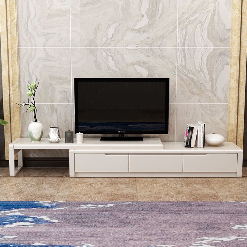 Modern Wood TV Console Open Storage TV Media Stand with Drawers for Living Room