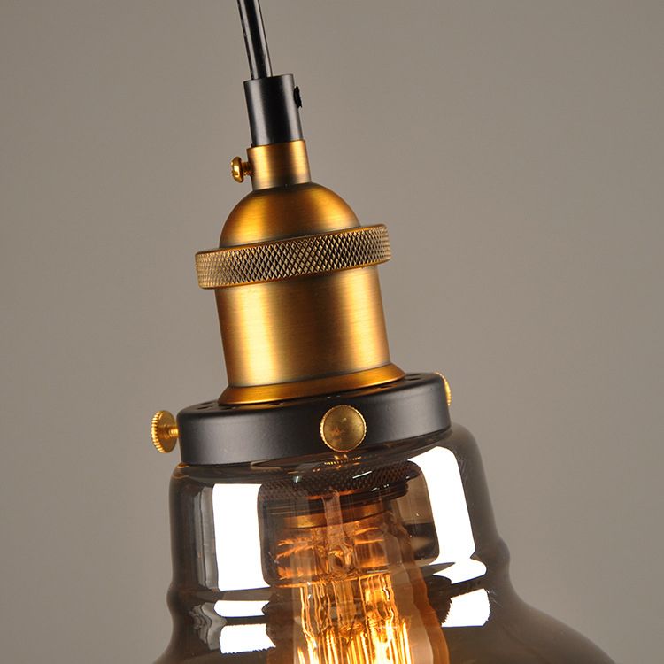 Classic Industrial Style Pendant Light Glass 1 Light Pendant Light Kit