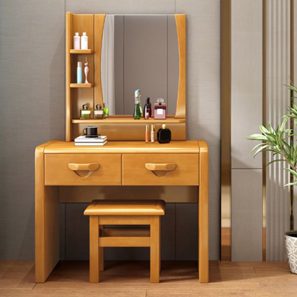 3-Piece Wood Standing Drawers Included Vanity Dressing Table Set