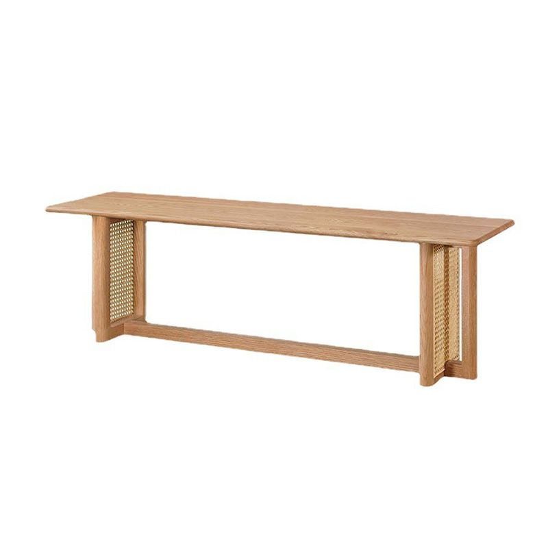 Solid Wood Rustic Dining Bench, 29.5"H Bench with Trestle Base