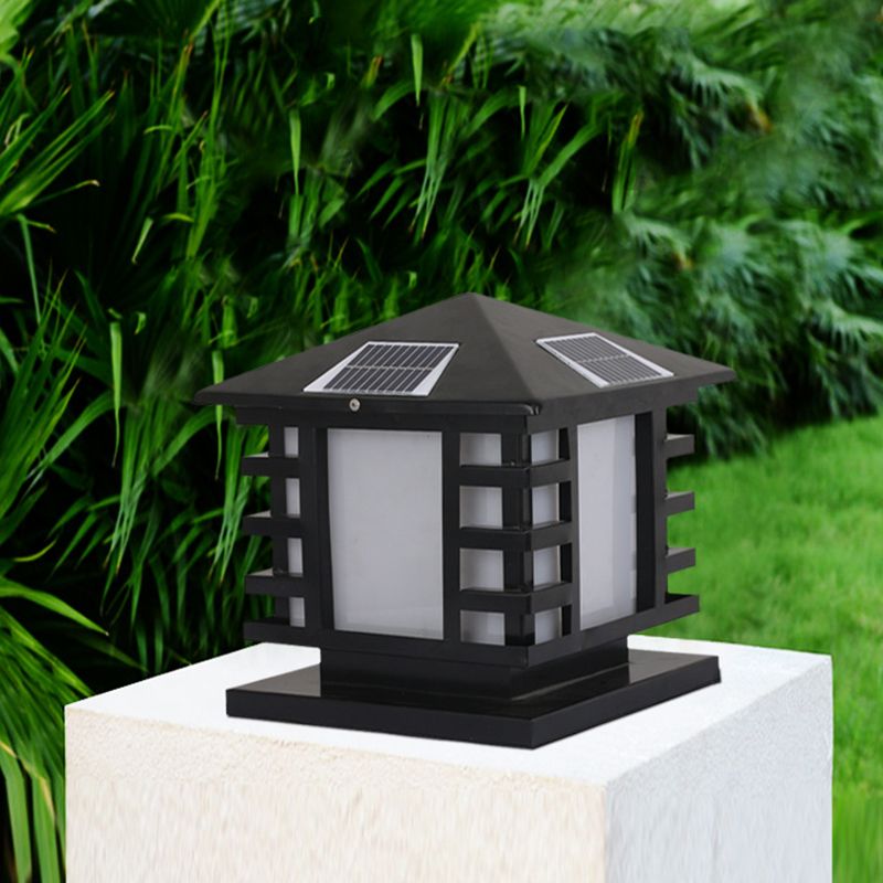 Contemporary Pillar Lamp Household Outdoor Lamp for Backyard