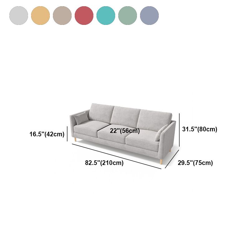 Contemporary Cushions Standard Square Arm Living Room 3-seater Sofa