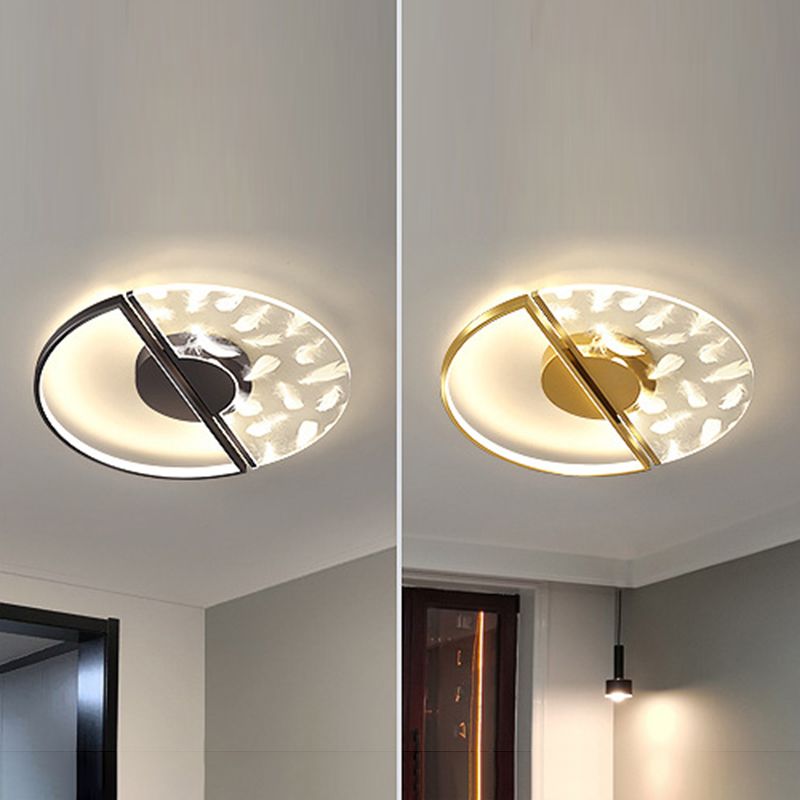 Round Flush Mount Ceiling Light Acrylic Modern Simplicity Flush Mount Ceiling Light for Living Room