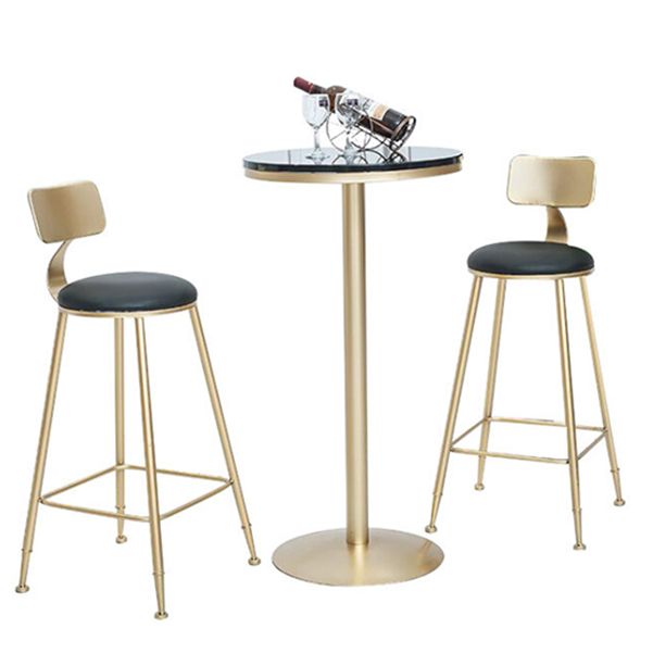 Stone Bar Dining Table Glam Round /Square Bar Table with Pedestal for Dining Room