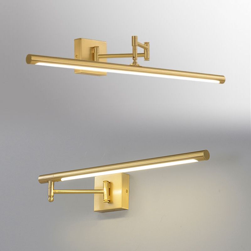 Mid-Century Cylindrical Wall Mounted Vanity Lights Copper Vanity Wall Light Fixtures for Bathroom