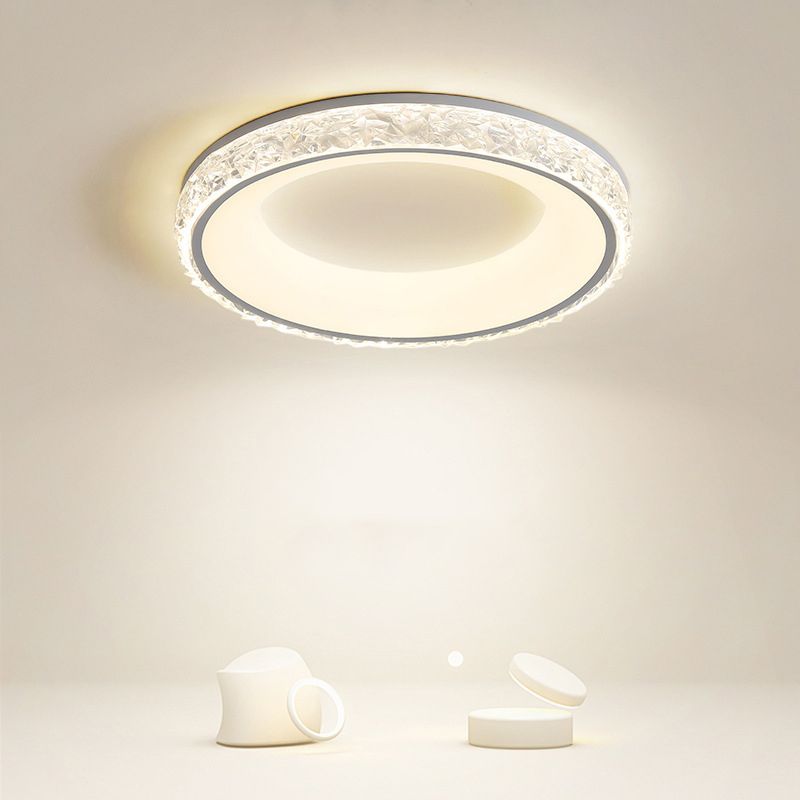 Single White/Black Flush Mount Lighting Circle LED Ceiling Light